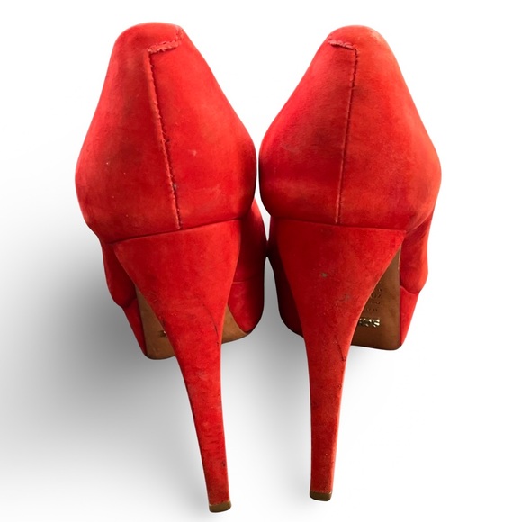 Schutz Platform Peep Toe Heels Red Size 7 (EU 38) - Picture 3 of 8
